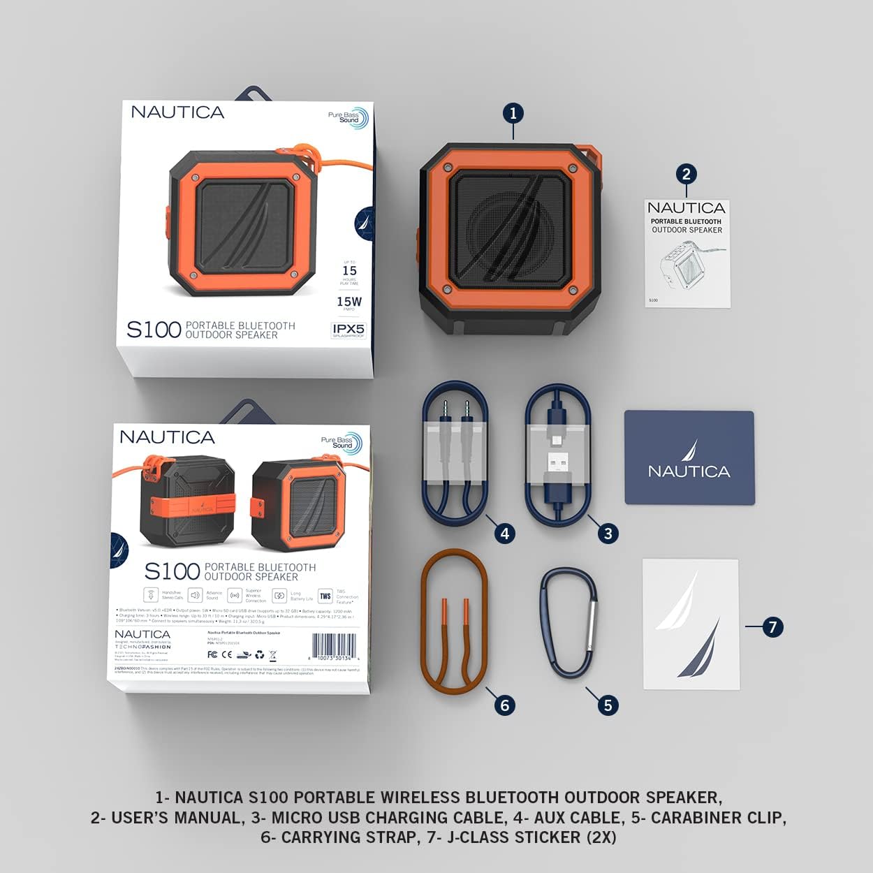 Nautica S100 Portable Bluetooth Outdoor Speaker