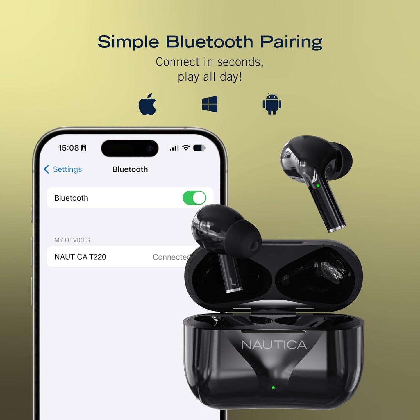Nautica Buds T220 Wireless Stereo Earbuds