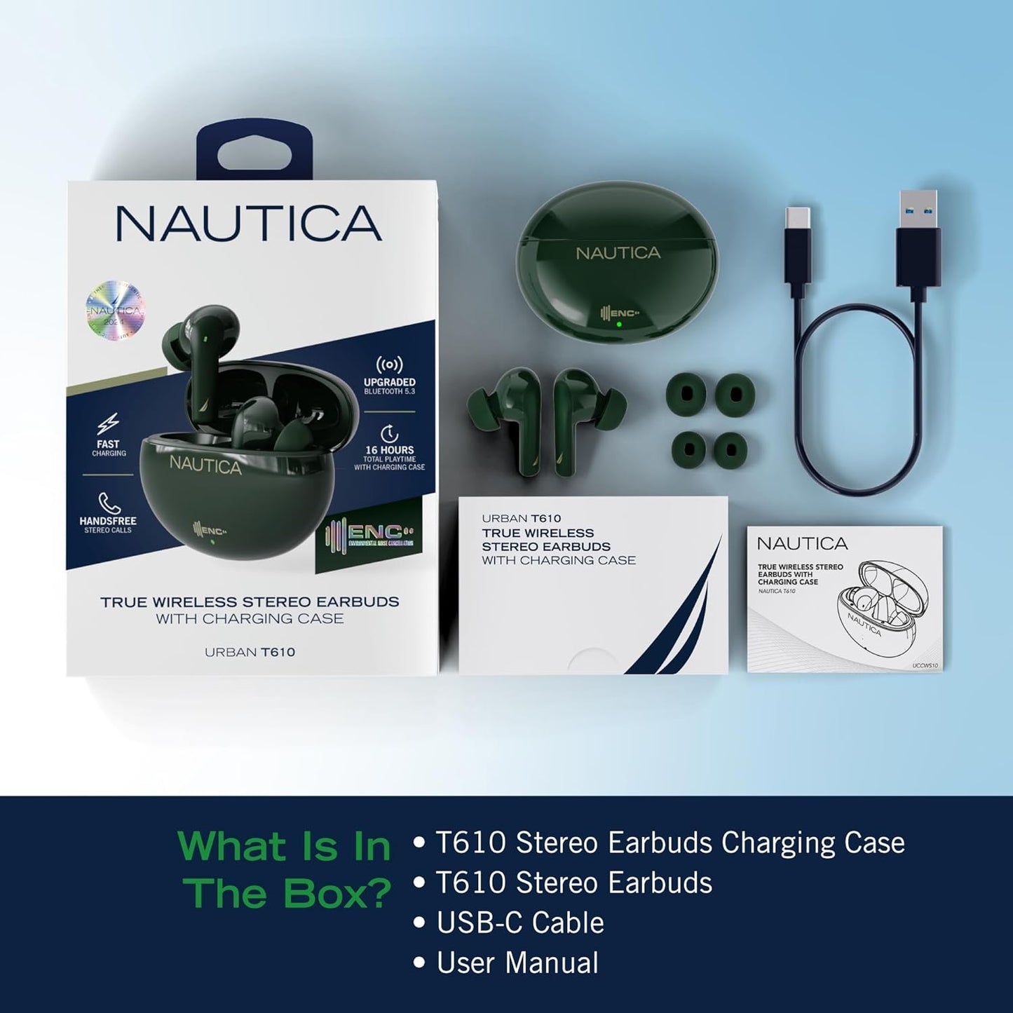 Nautica Urban T610 True Wireless Stereo Earbuds with Charging Case