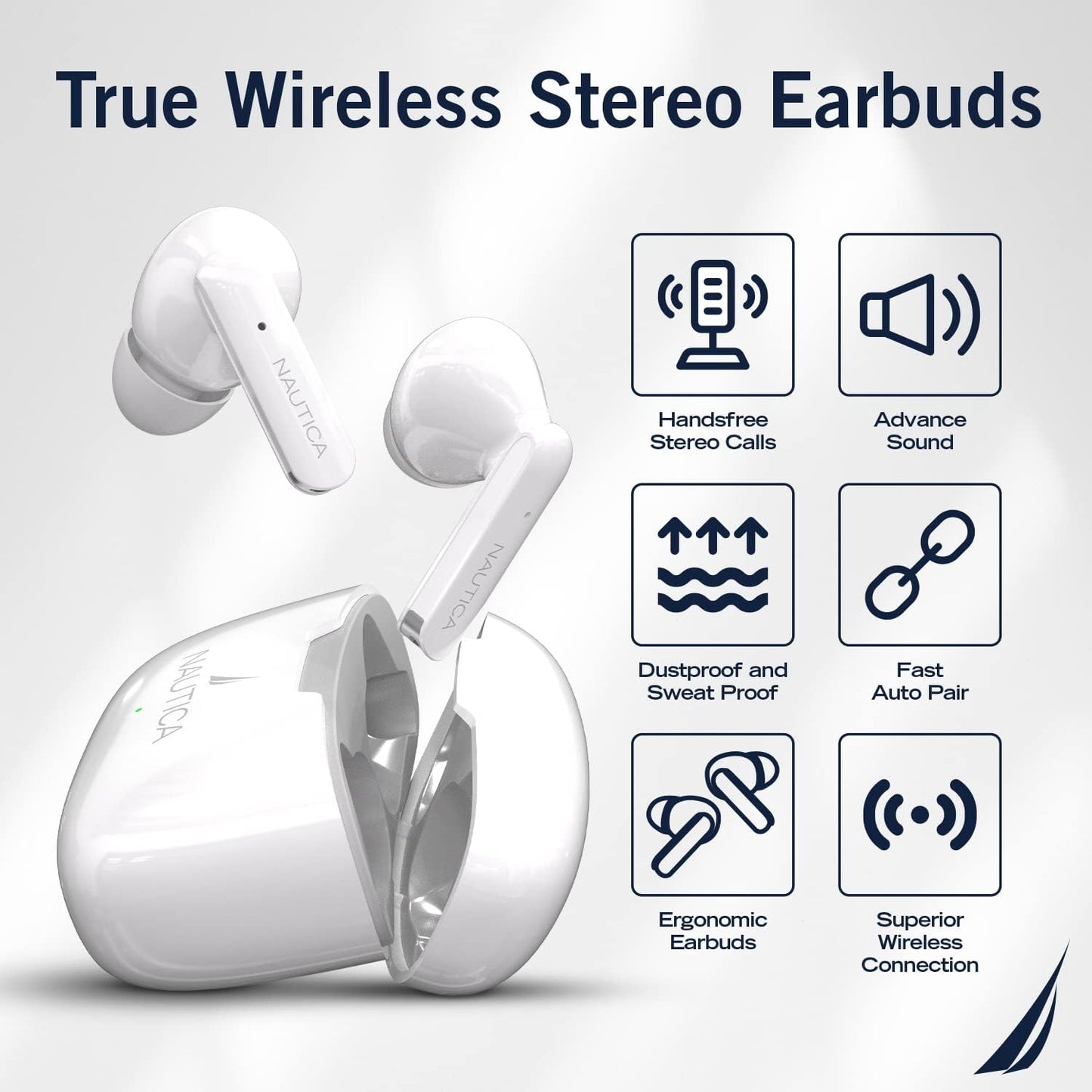 True wireless stereo earbuds 