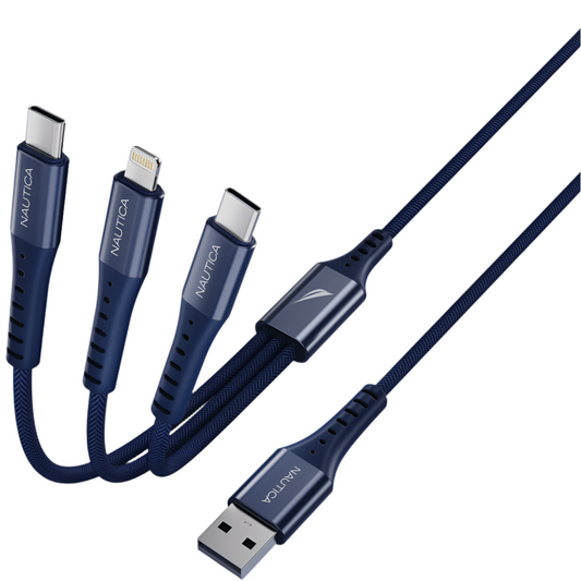 Nautica Urban CB640 3in1 Cable (USB-A to USB-C + Lightning + USB-C)