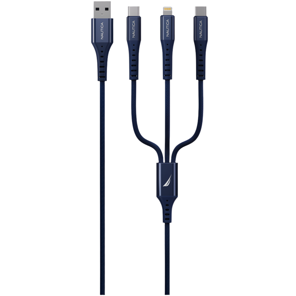 Nautica Urban CB640 3in1 Cable (USB-A to USB-C + Lightning + USB-C)