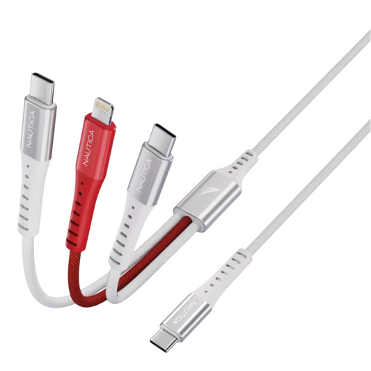 Nautica CB360 3in1 Cable (USB-C to USB-C + Lightning + USB-C)